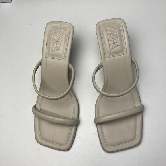 Zara Leather Strap Heel Sandals Brand New Women Size 6.5 - Picture 5 of 10